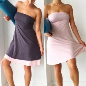 (4) Lululemon reversible dress light pink / gray